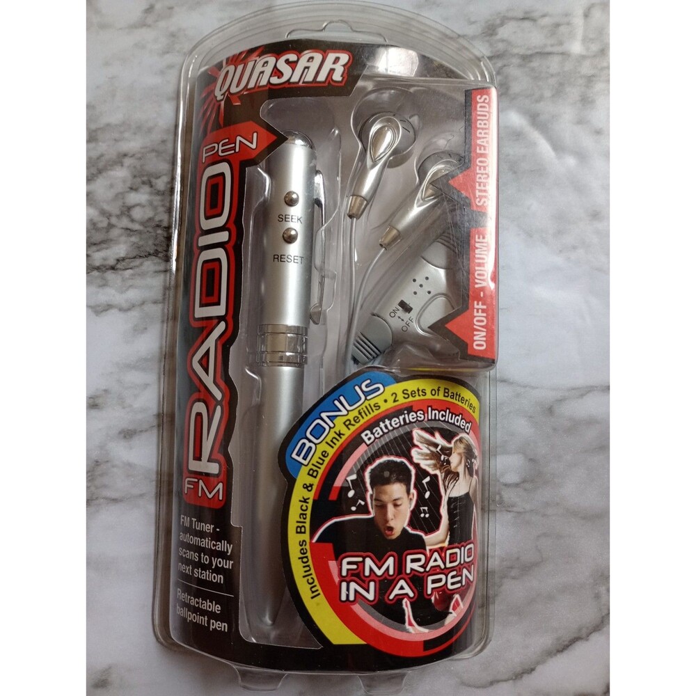 VINTAGE 2003 NIB FM Radio Ballpoint Pen with  Headphones